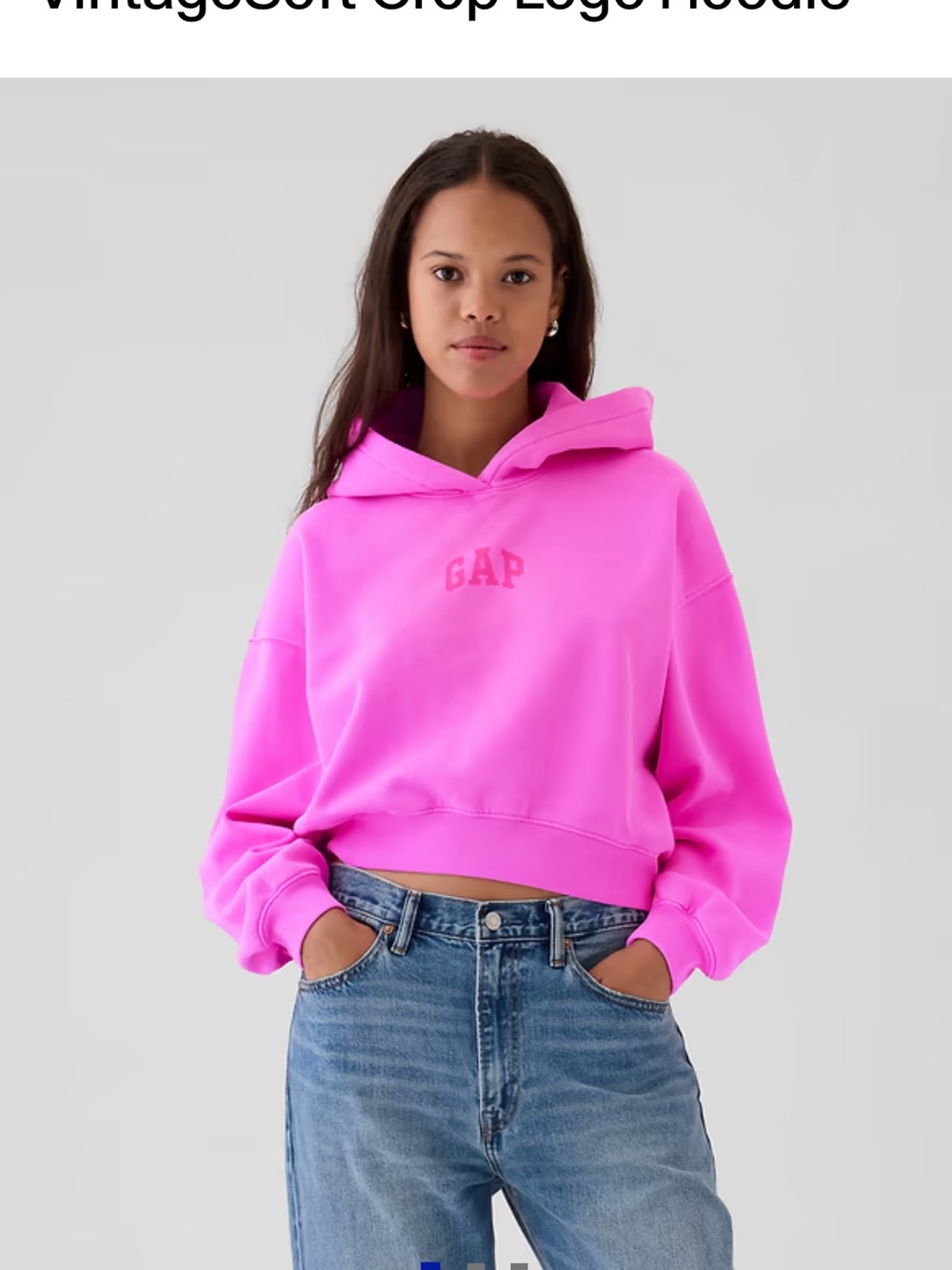 NWT GAP VintageSoft Hoodie – Pink – Size Medium